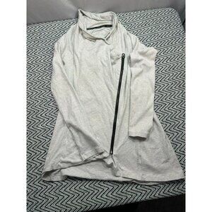 Calvin Klein Performance Gray Long-Sleeve Asymmetrical Zip Sweatshirt Women's M